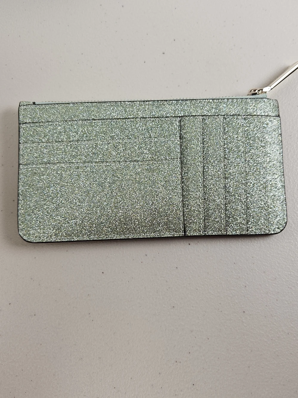 NWT Kate Spade Kenzie Glitter Seawater (300) Wallet & Card Holder